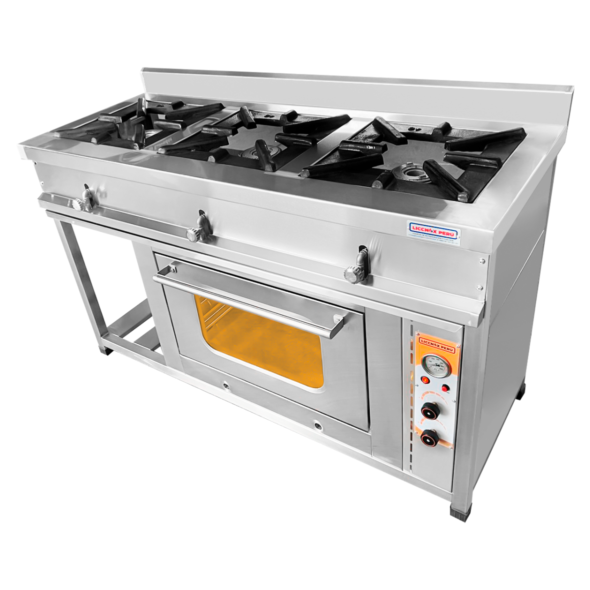 COCINA INDUSTRIAL 03 HORNILLAS CON HORNO