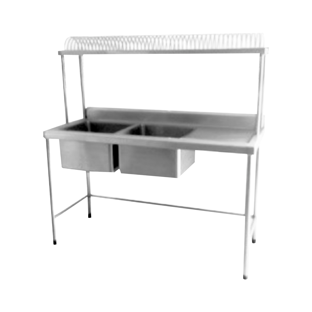 LAVADERO DE 02 POZAS CON ESCURRIDOR DE PLATOS